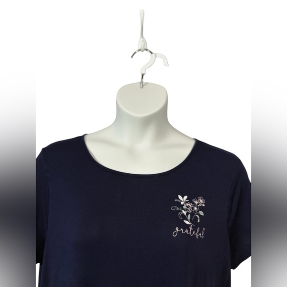 NWOT, La Vie en Rose, Plus Size Pajama Top, XXL, Navy π - Picture 3 of 8